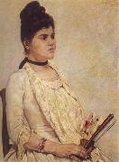 Giovanni Fattori Portrait of the Stepdaughter oil painting on canvas